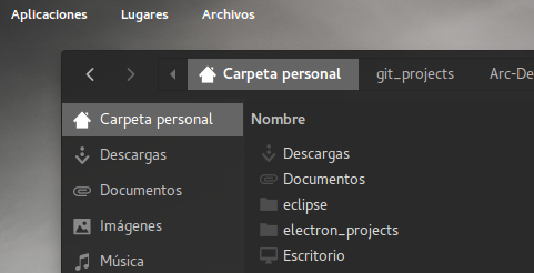 A screenshot of the Arc Grey theme