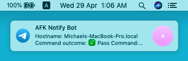 MacOS Notification