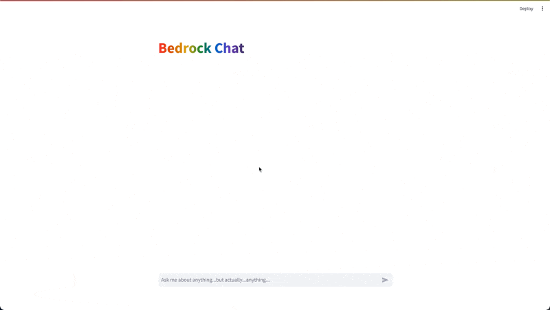 Screen Recording of Amazon Bedrock Chat POC