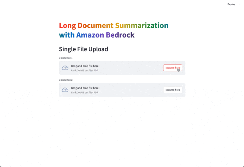 Screen Recording of Amazon Bedrock Document Comparison POC