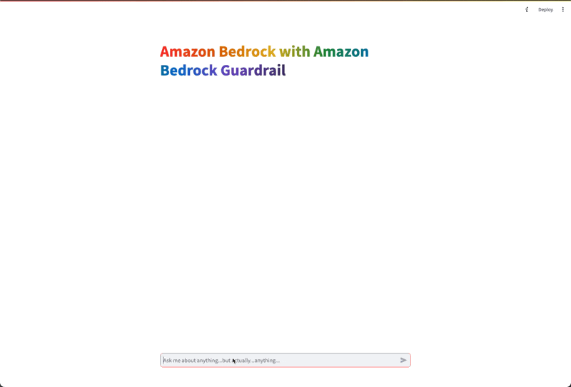 Screen Recording of Amazon Bedrock Guardrails POC