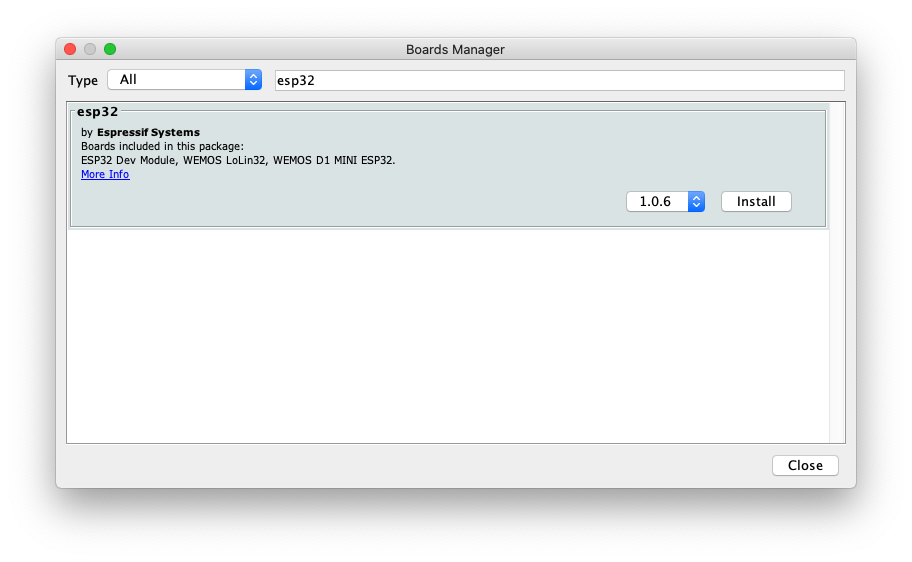 Install esp32 on Arduino IDE Boards Manager