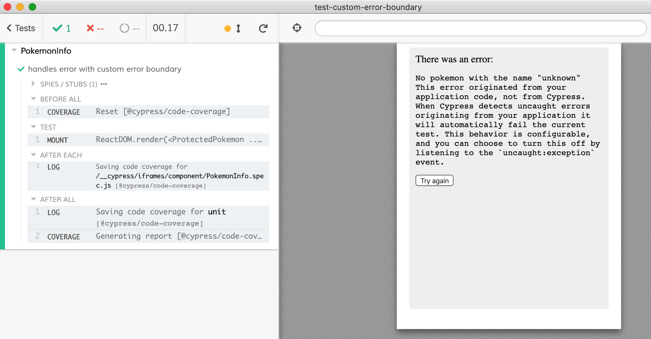 Custom error boundary