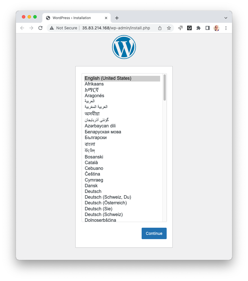 Wordpress Screenshot