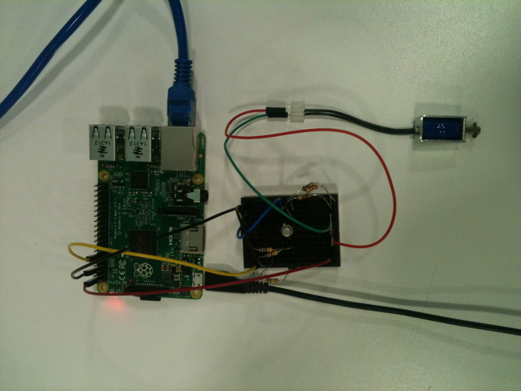 Circuit on protoboard