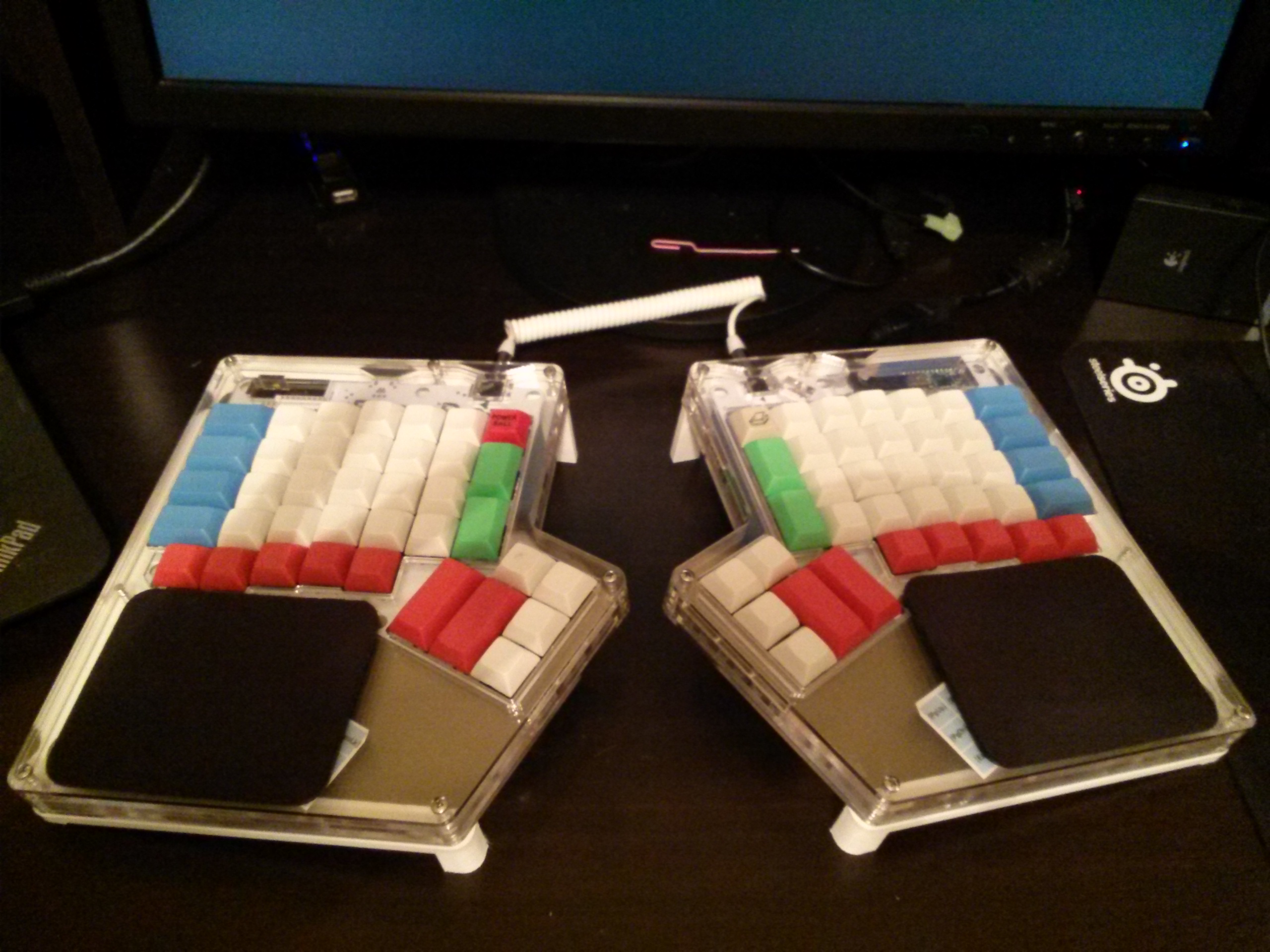 stands with ergodox on them