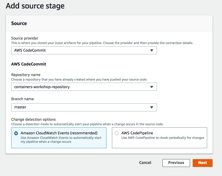 CodePipeline Source Stage