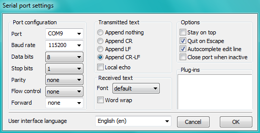 Termite settings