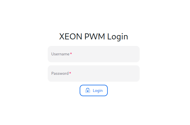 Login panel