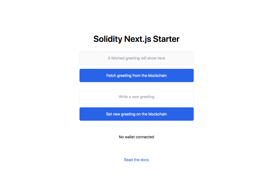 Solidity + Next.js Starter