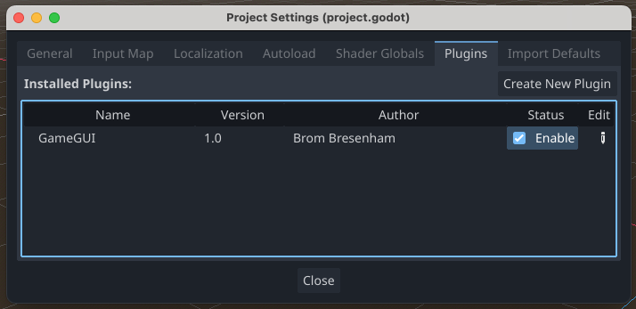 Enabling the Plugin