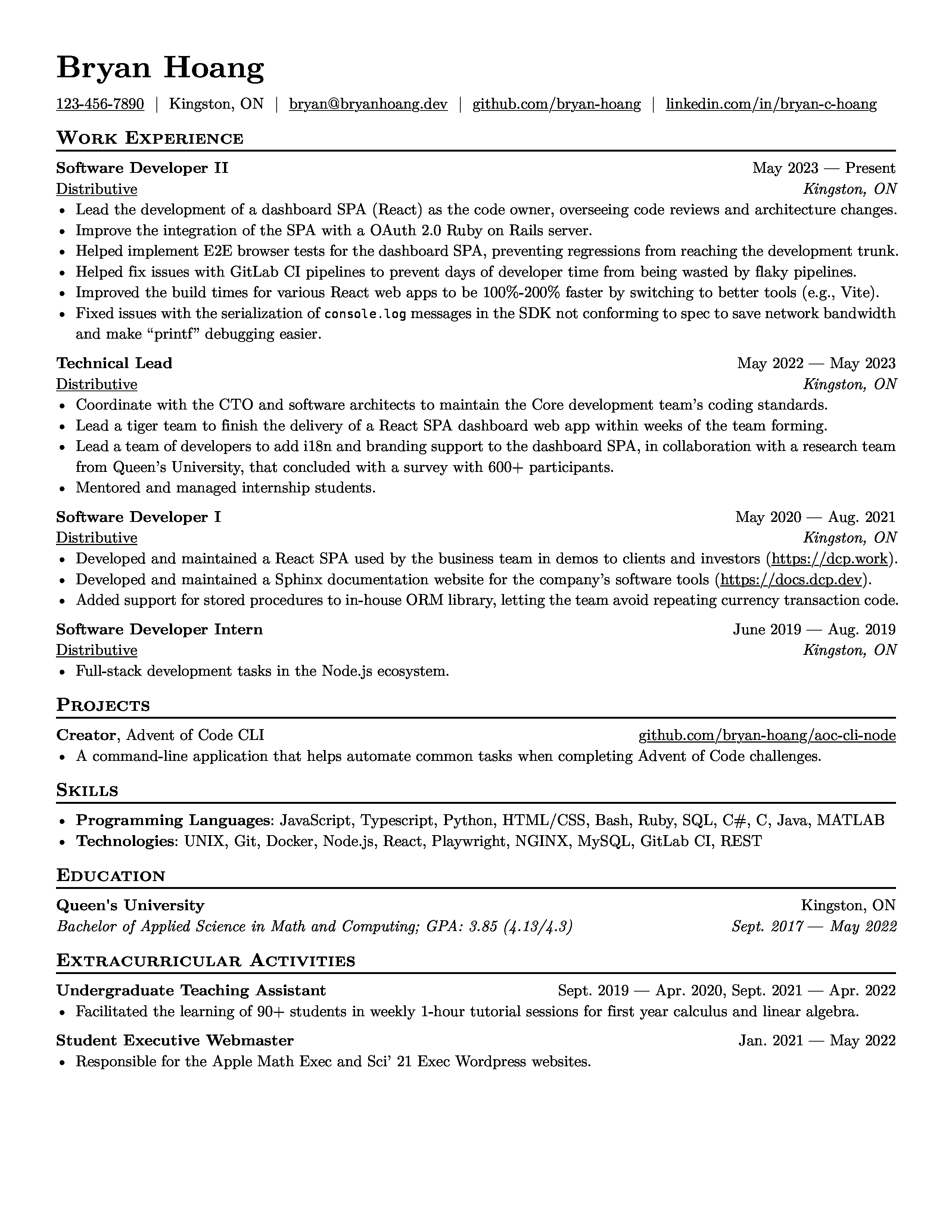 Resume Screenshot