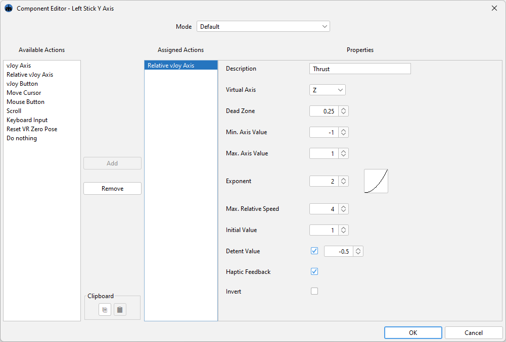 Component Editor - Axis