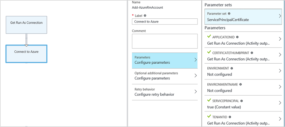 Add-AzureRmAccount Parameter Set