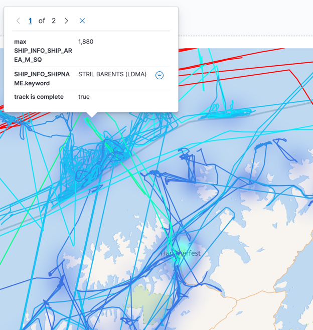 Kibana - Track map