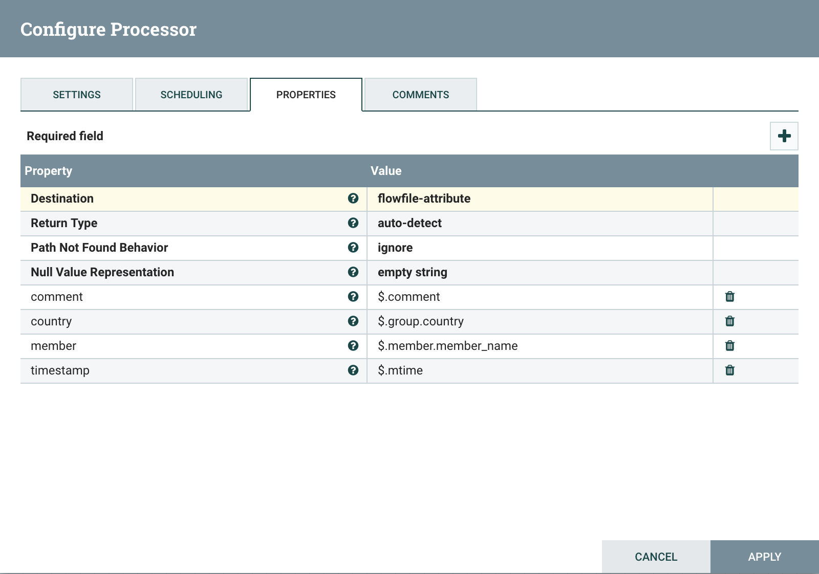 EvaluateJsonPath 1 properties