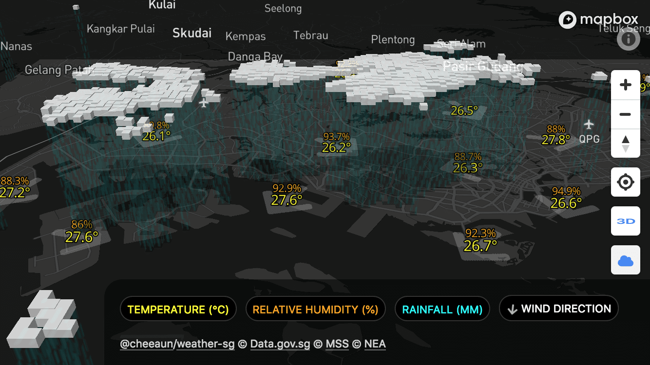 3D clouds and rain