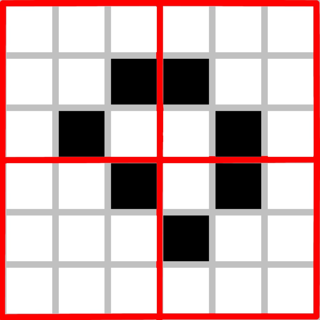 Grid with $n = 6$ and $p = 4$