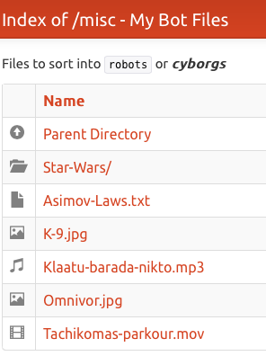 Index after Autoindex-Strapdown