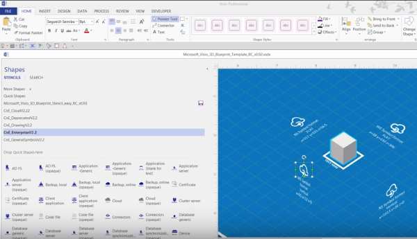 Microsoft 3D Blueprint Visio Template