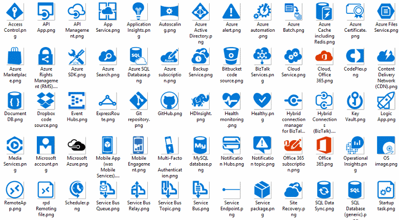 Cloud and Enterprise Symbol/Icon set