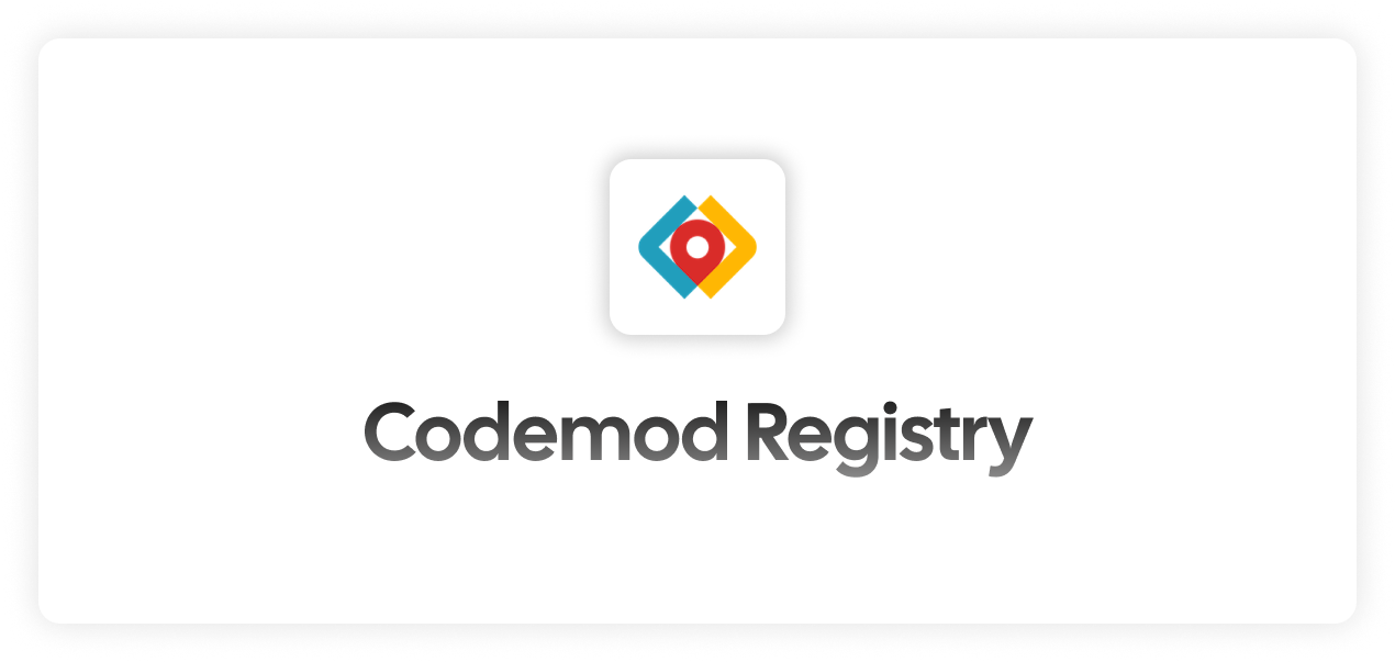 Codemod Registry Header