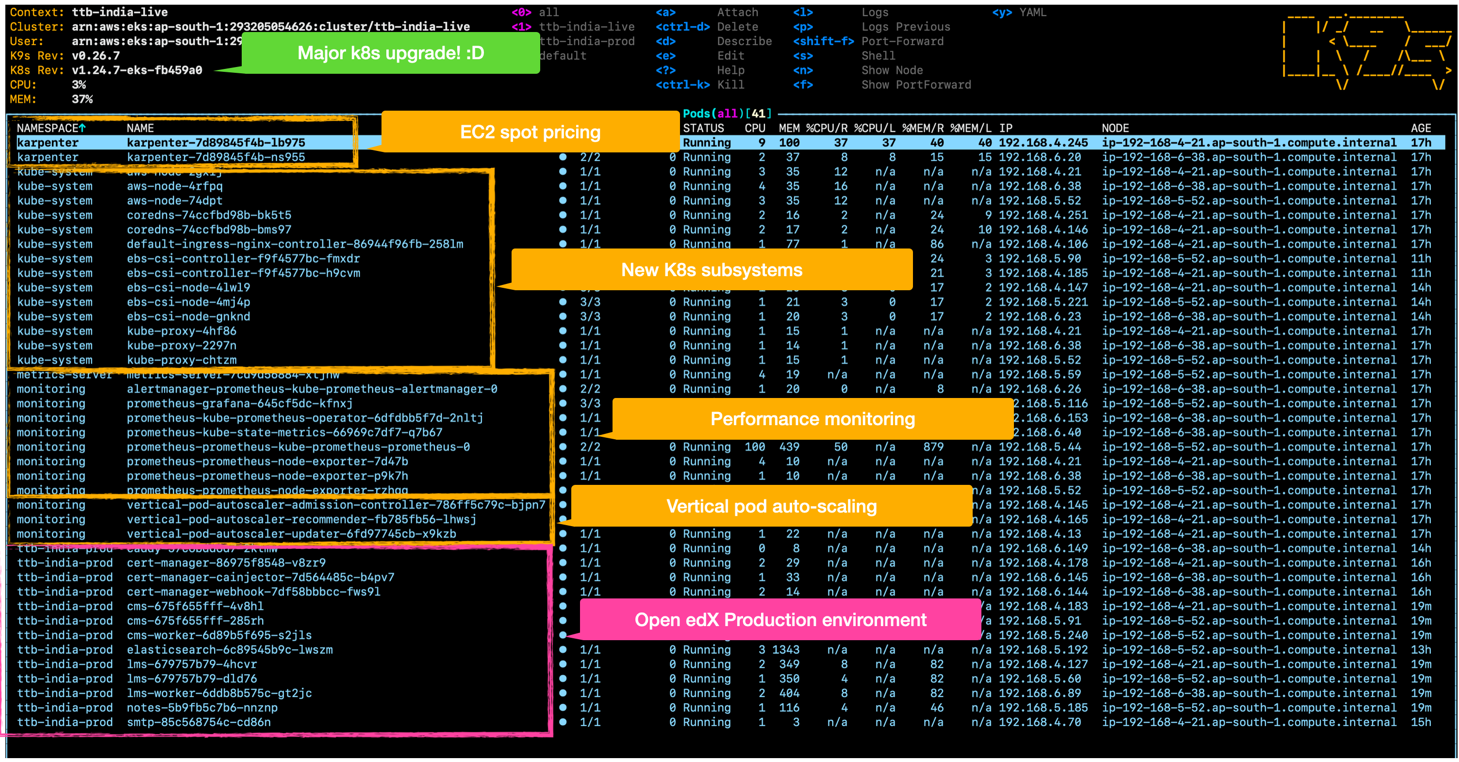 K9S Console Screenshot