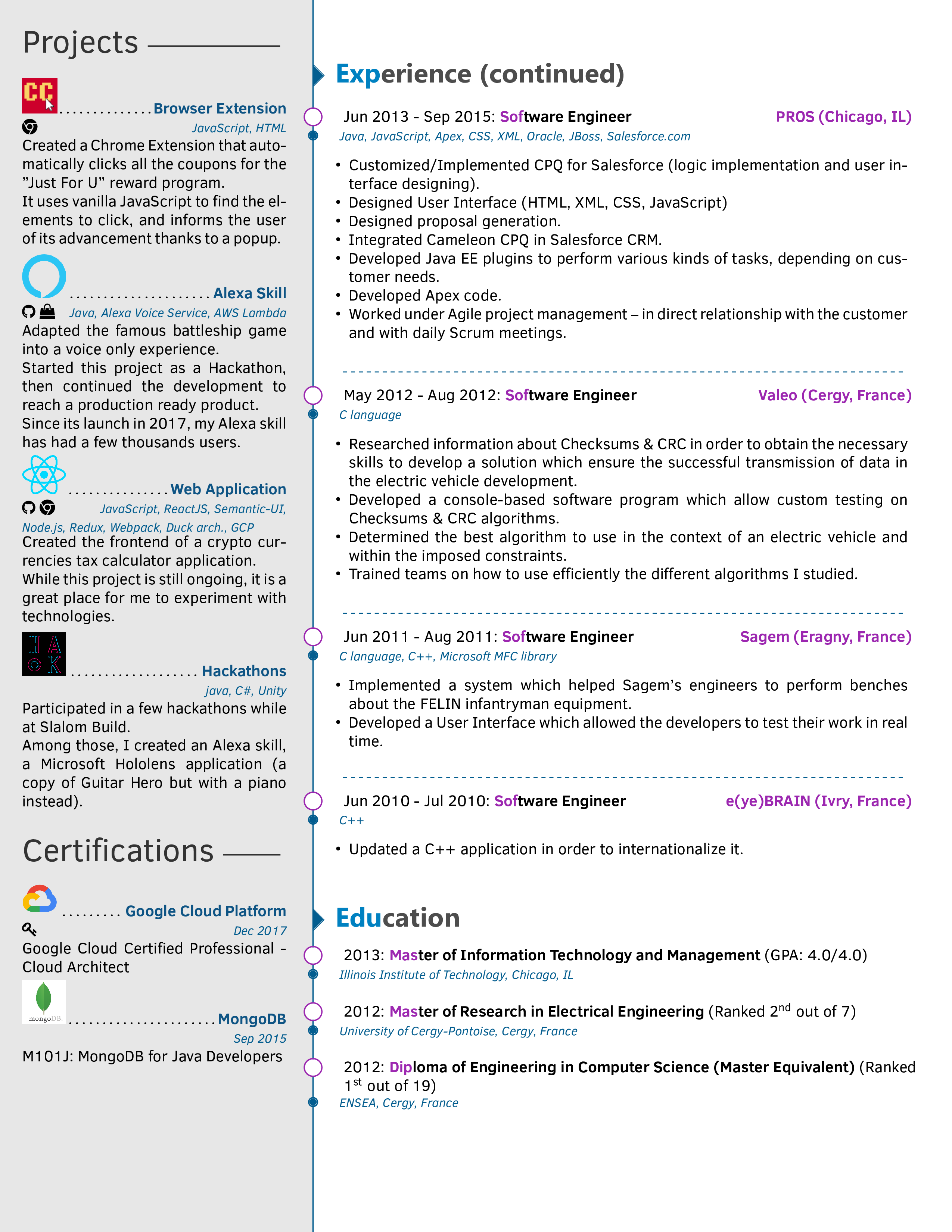 Resume Page 2