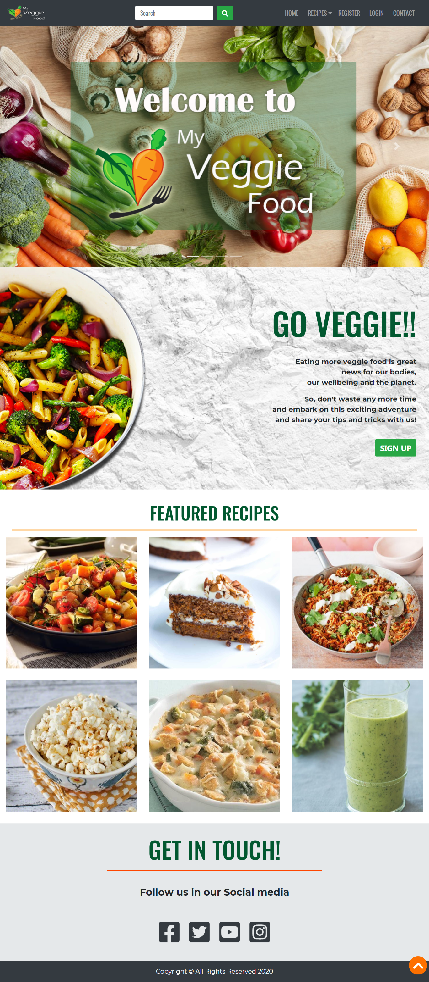 My Veggie Food Website