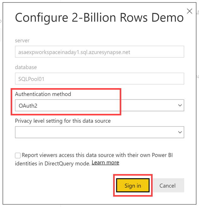 From the list of authentication methods Microsoft Account is picked. The sign in button is selected. 