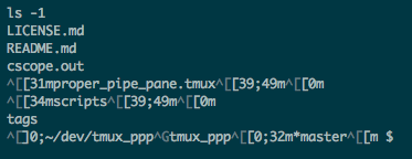 garbled log output