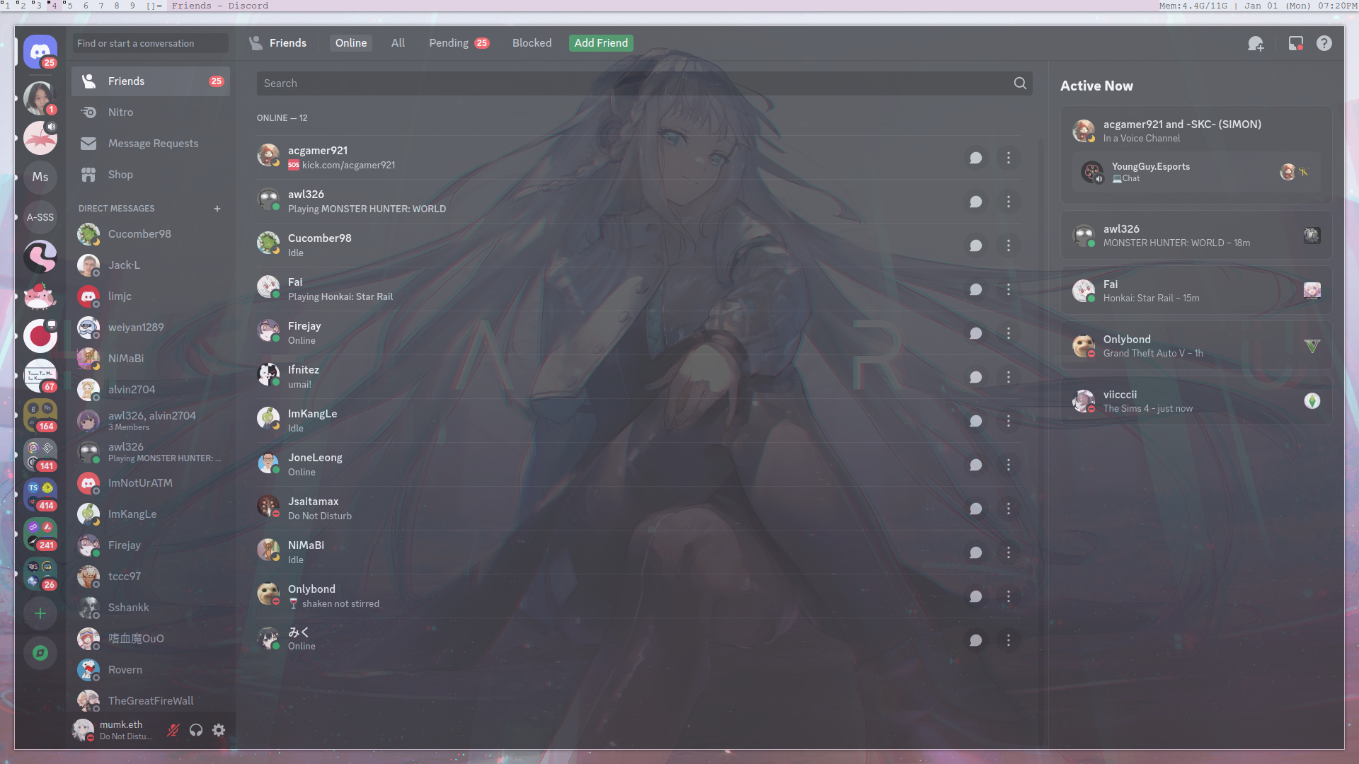 Screenshot of my Discord