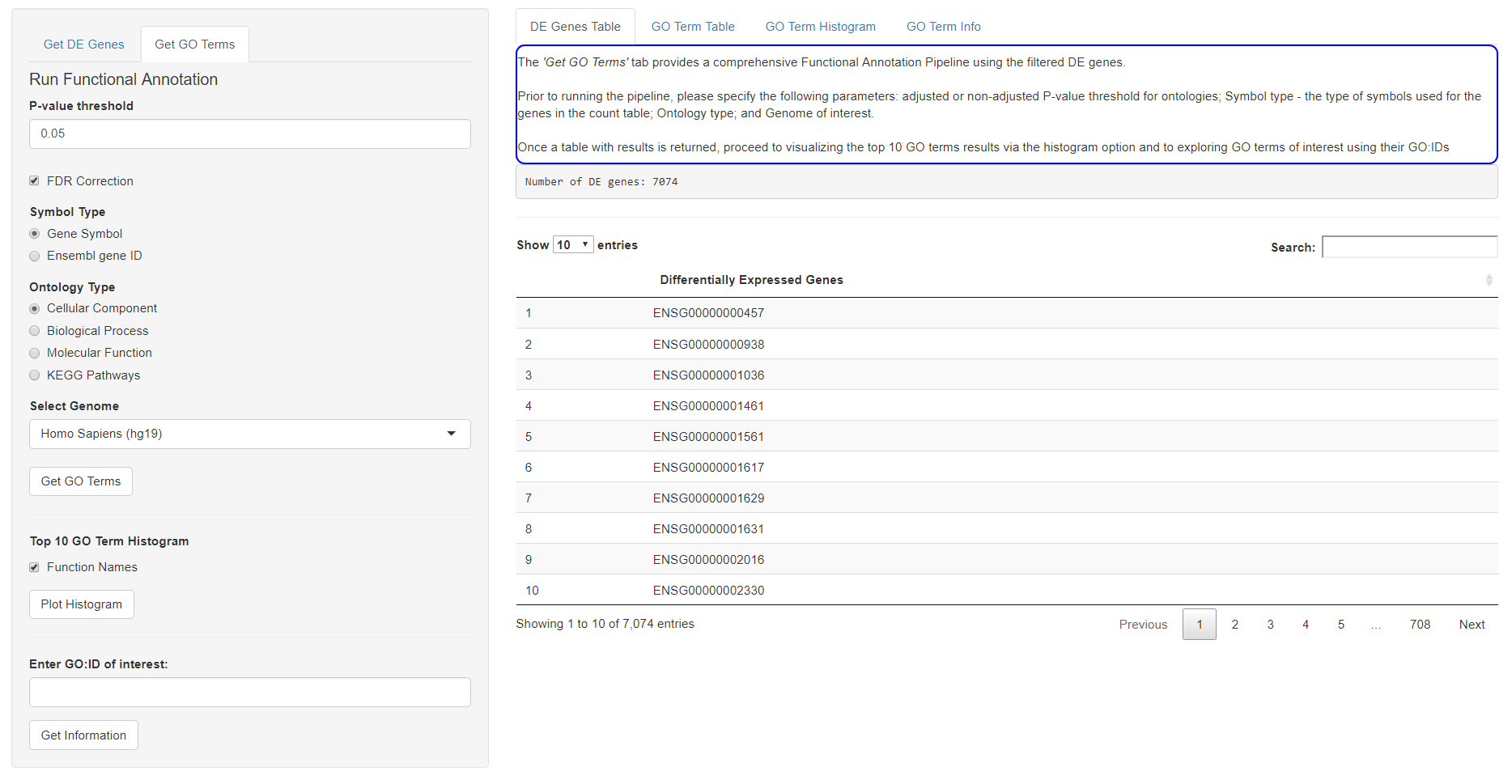 BingleSeq Bulk RNA-Seq bulkGO Tab