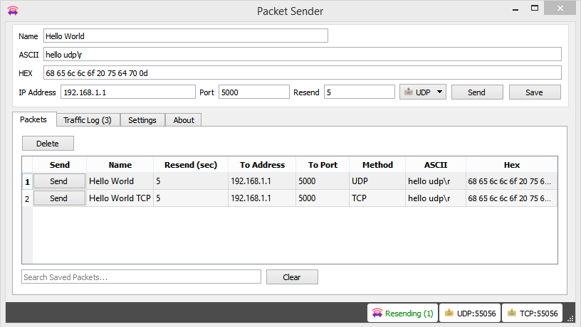 Packet Sender screenshot