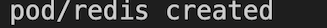 Screenshot of pod creation terminal output