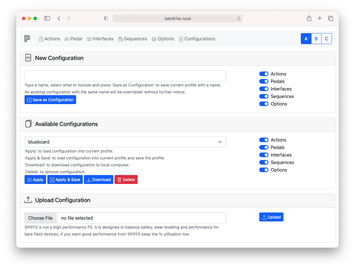 WEBUI CONFIGURATIONS