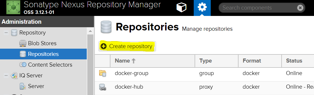 nexus create repository