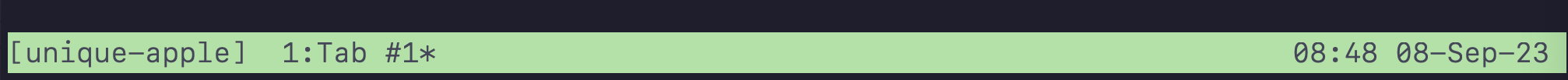 tmux style bar