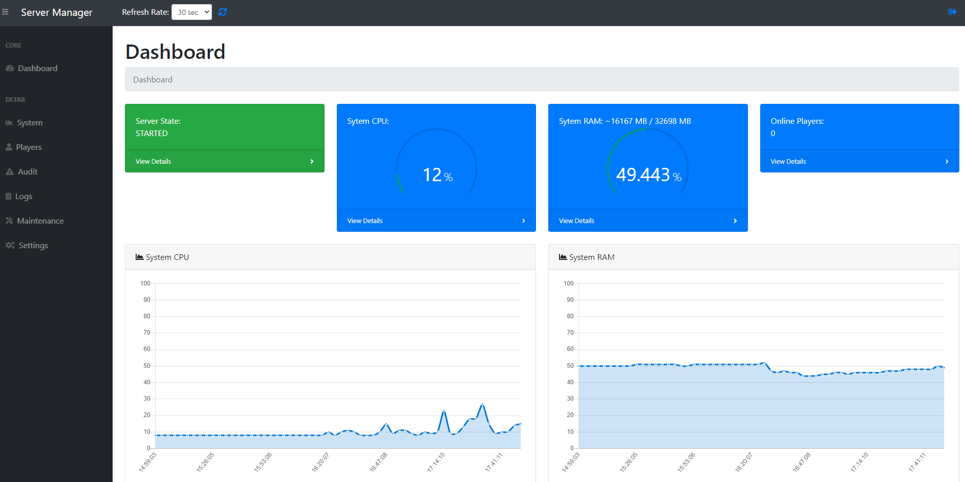 Web UI Dashboard