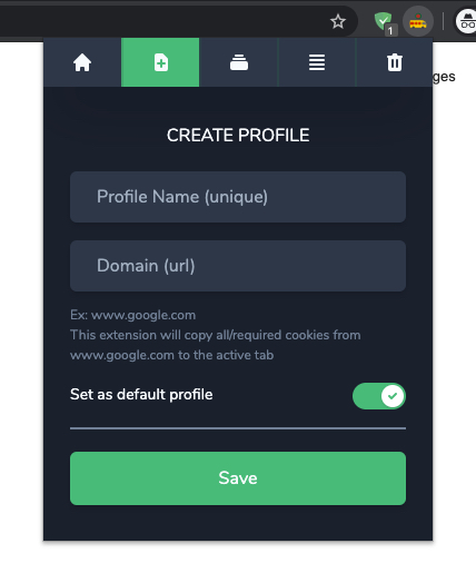 create profile