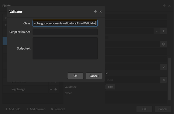 Figure 9: Standard UI validator