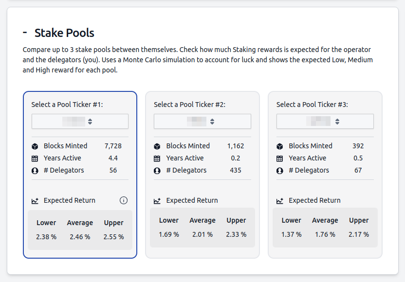 Stake pools prinstscreen