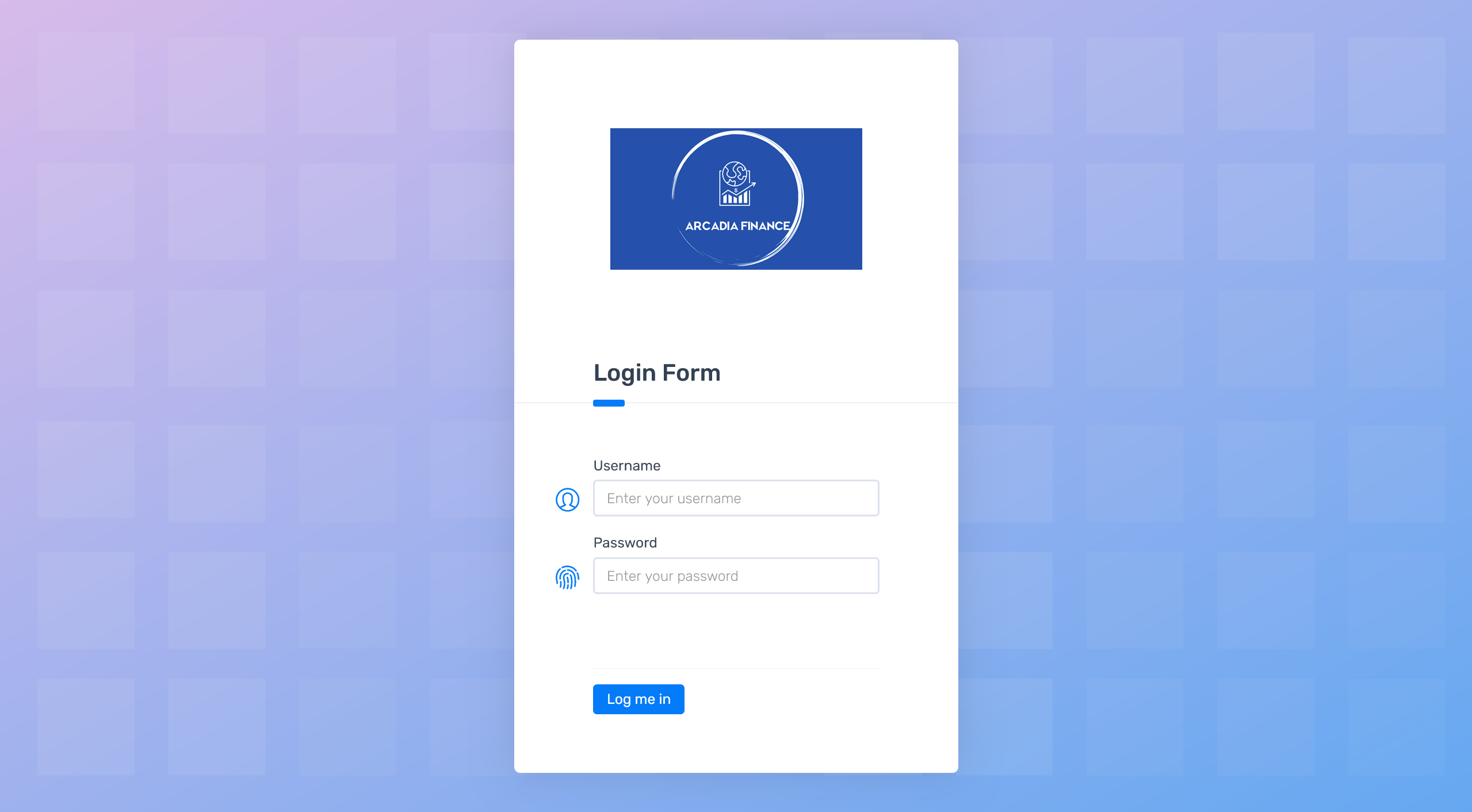 login page