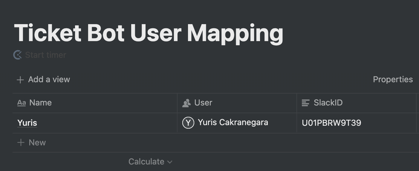 Notion user mapping