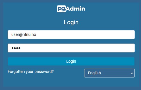 PgAdmin4 login