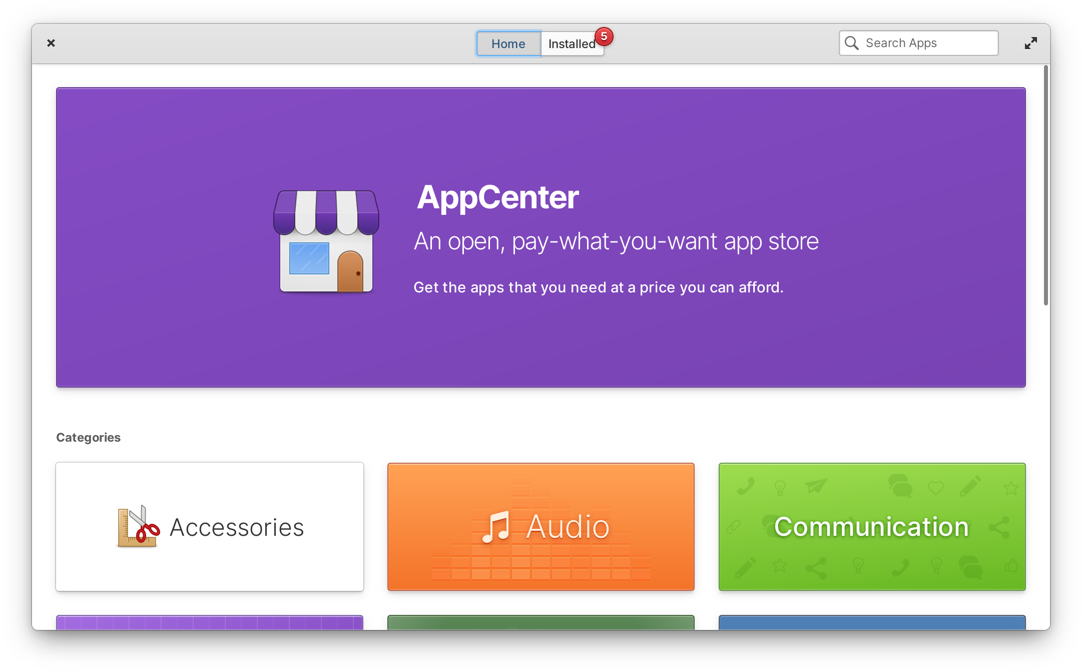 AppCenter Screenshot