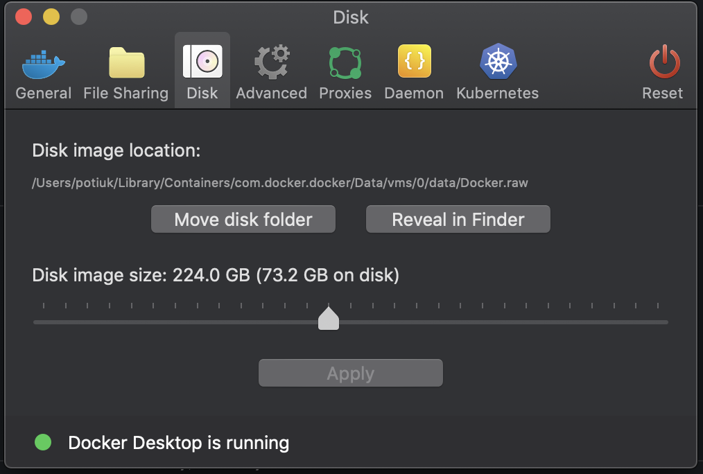 Disk space MacOS