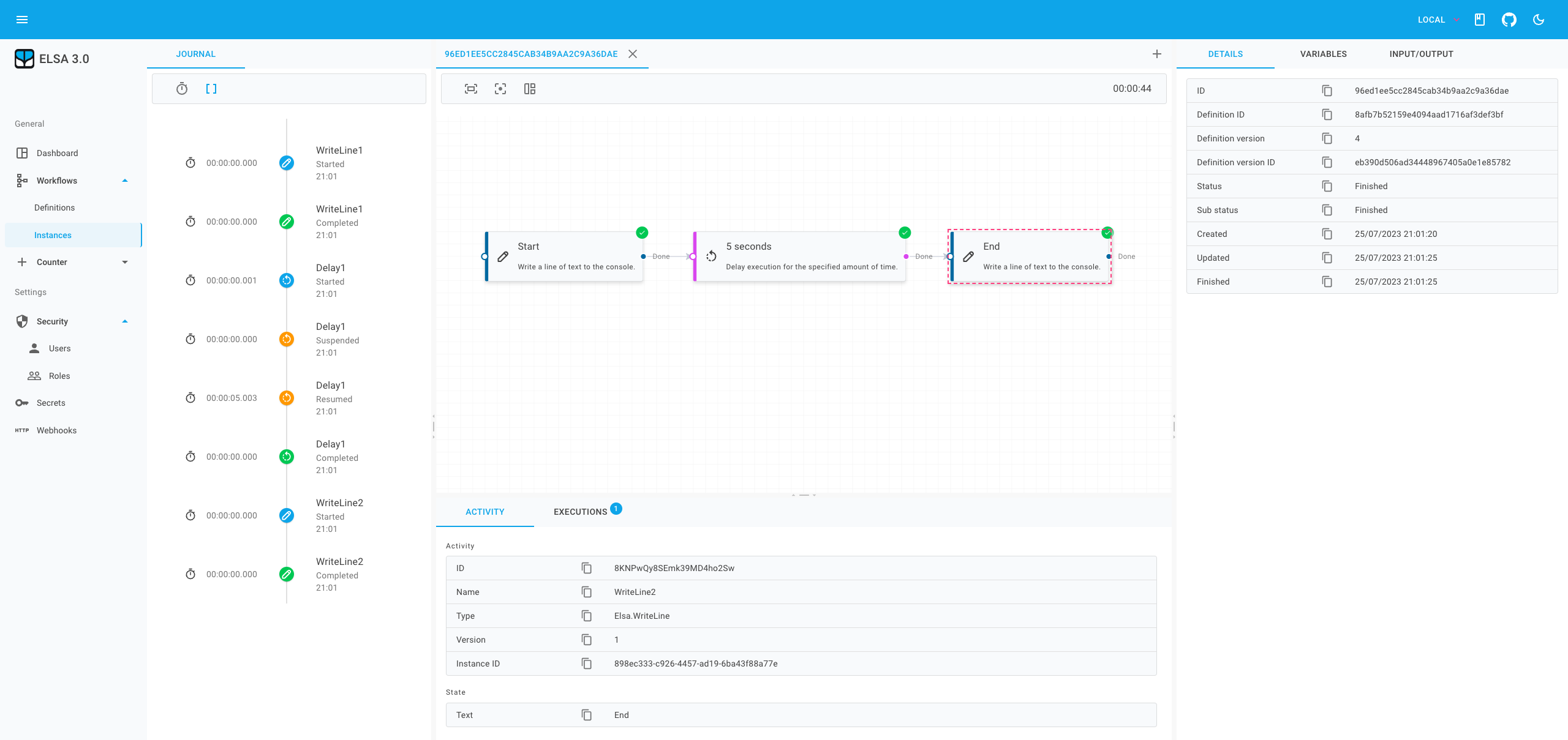 Elsa Studio workflow designer