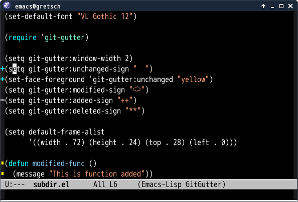 git-gutter-fringe-customize