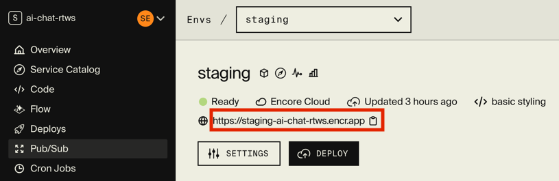 Encore deployment overview